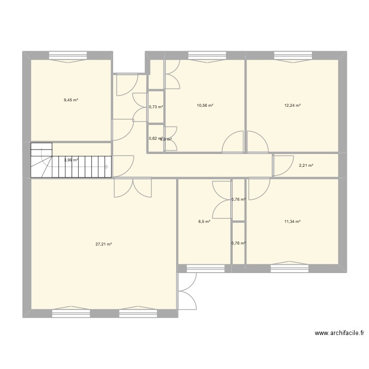FOAD du 29/30. Plan de 13 pièces et 96 m2