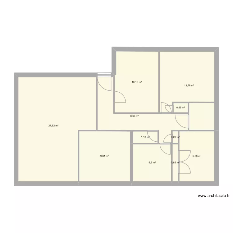 Maison Saint Savin. Plan de 11  et 85 m²