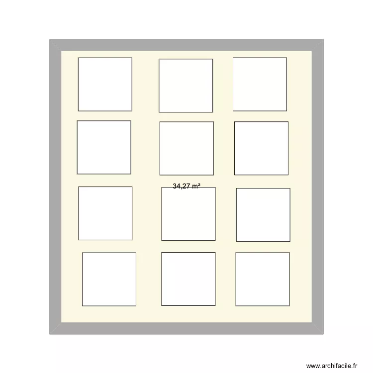 salle pilantrhope. Plan de 1  et 34 m²