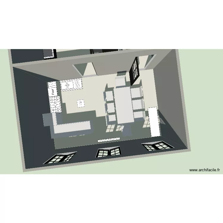 Plan Ier &eacute;tage - Leman. Plan de 3  et 42 m²