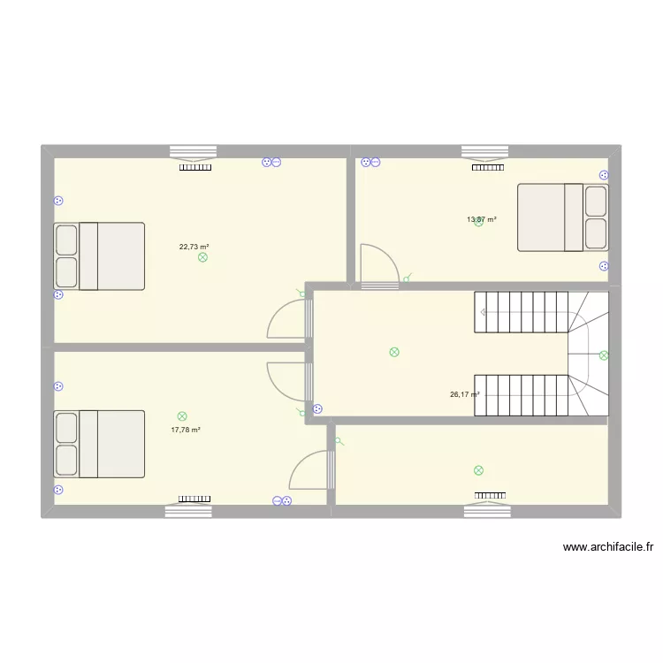 lecointe. Plan de 4 Pièces et 81 m²