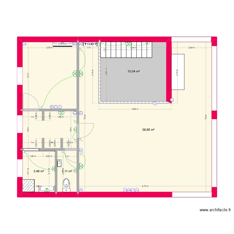 moule jean claude prse. Plan de 6 pièces et 70 m2