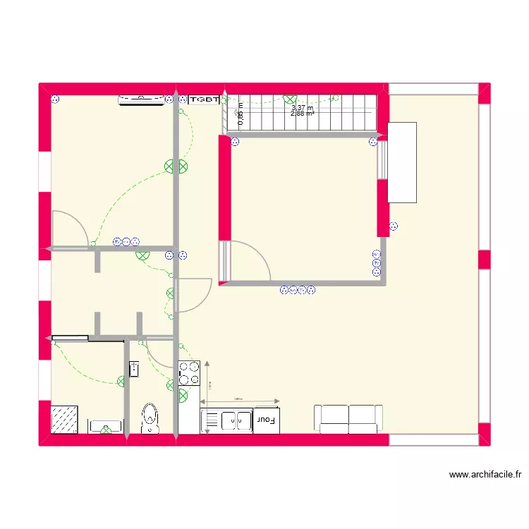 moule jean claude prse. Plan de 7  et 69 m²
