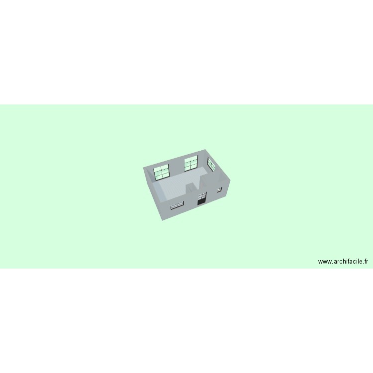 Chalet. Plan de 3 pièces et 33 m2