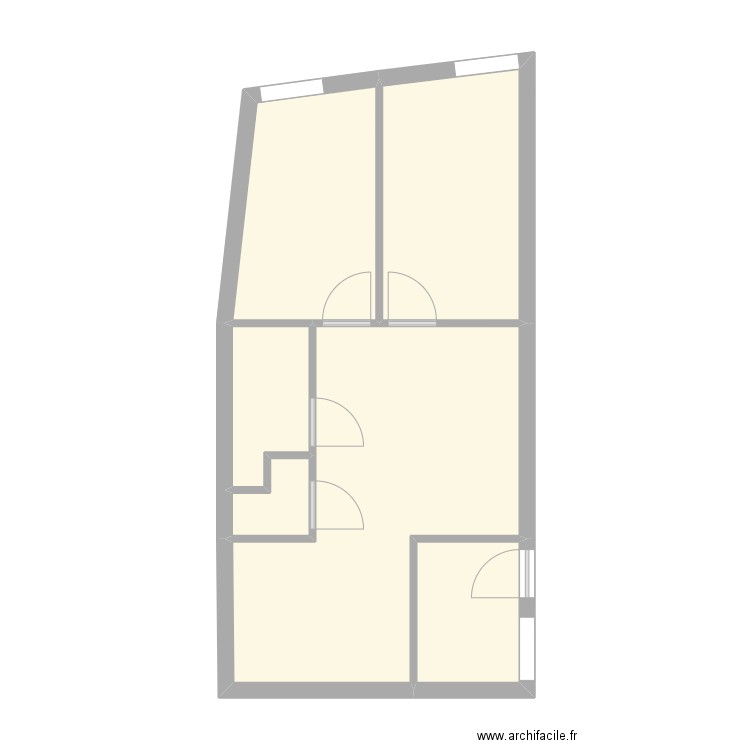 PLAN FRANGY RDC. Plan de 6 pièces et 45 m2