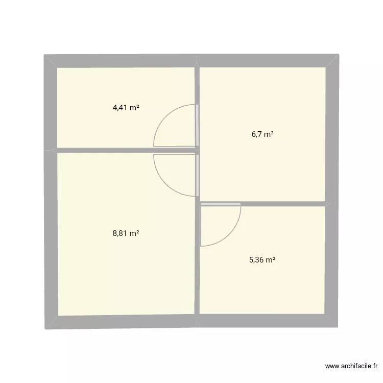 R+1 les sagnes. Plan de 4 pièces et 25 m² R+1 les sagnes. Plan de 4 pièces et 25 m²