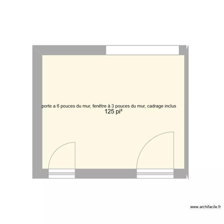 bureau. Plan de 1  et 12 m²