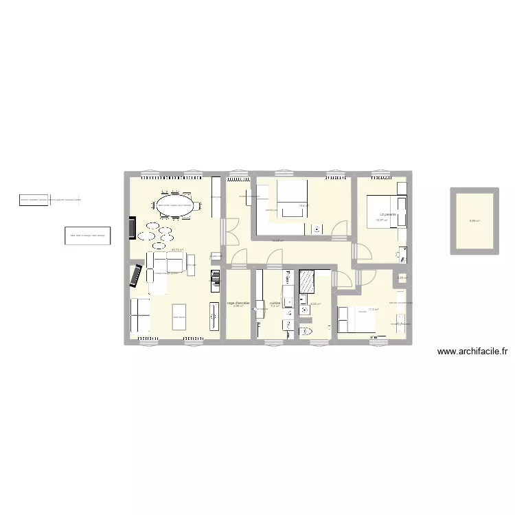 appartement l'aigle avec photos maman a verifier. Plan de 