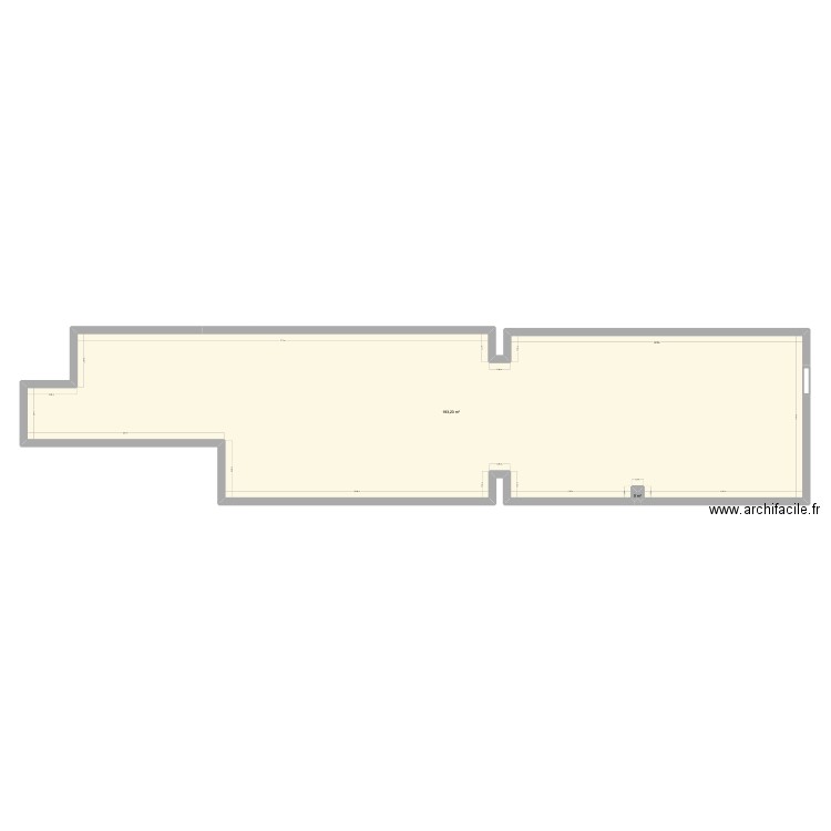 Salle mariage. Plan de 2 pièces et 193 m2