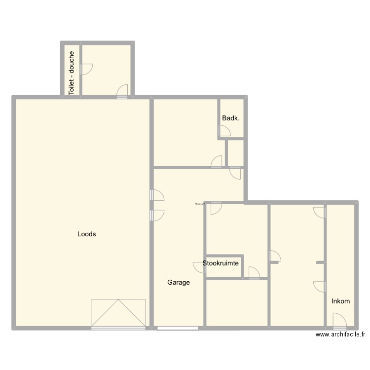 Ooigem - Oostrozebeeksestraat 141 beneden. Plan de 7 pièces et 363 m2