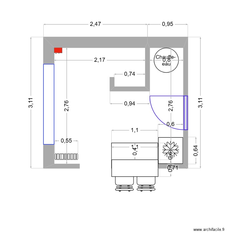 Carnot Cuisine. Plan de 0 pièce et 0 m2