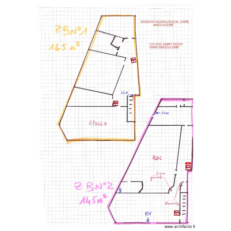 Plan Zone Sonova Angoulême. Plan de 0 pièce et 0 m2