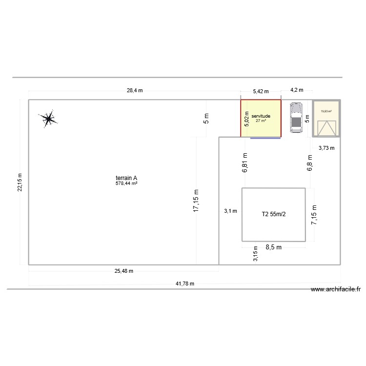 implantation T2 carre portail. Plan de 0 pièce et 0 m2