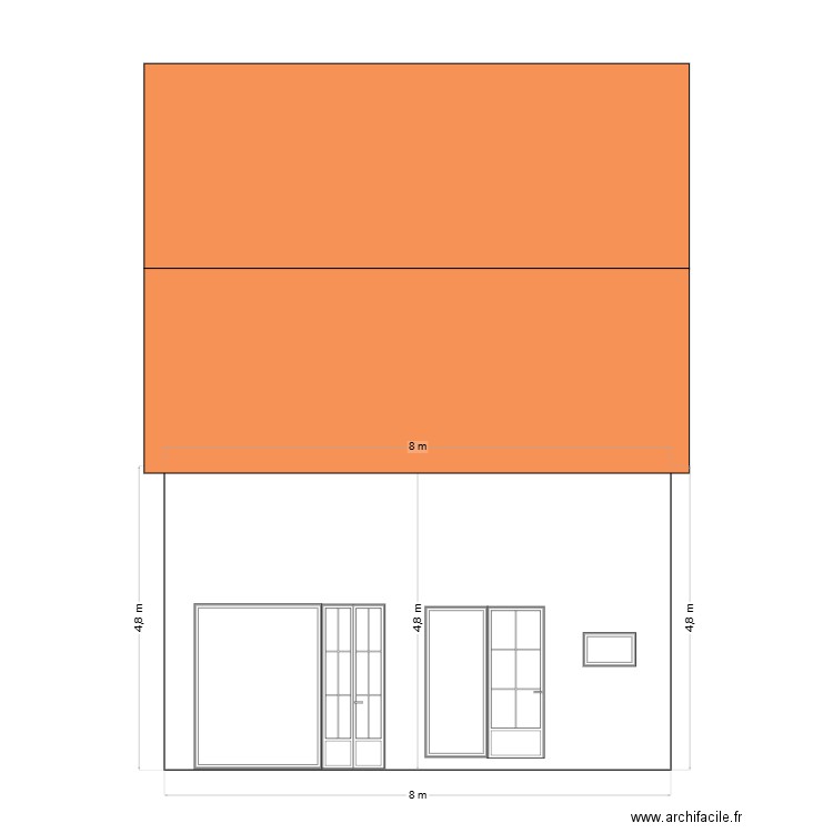 atelier facade. Plan de 0 pièce et 0 m2