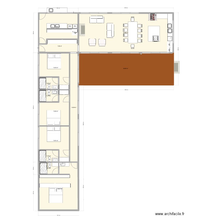 ReservaOutra1. Plan de 13 pièces et 231 m2