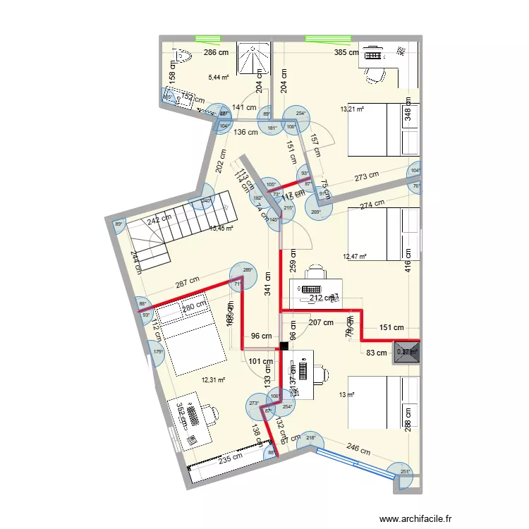 Maison Daix Etage v1. Plan de 