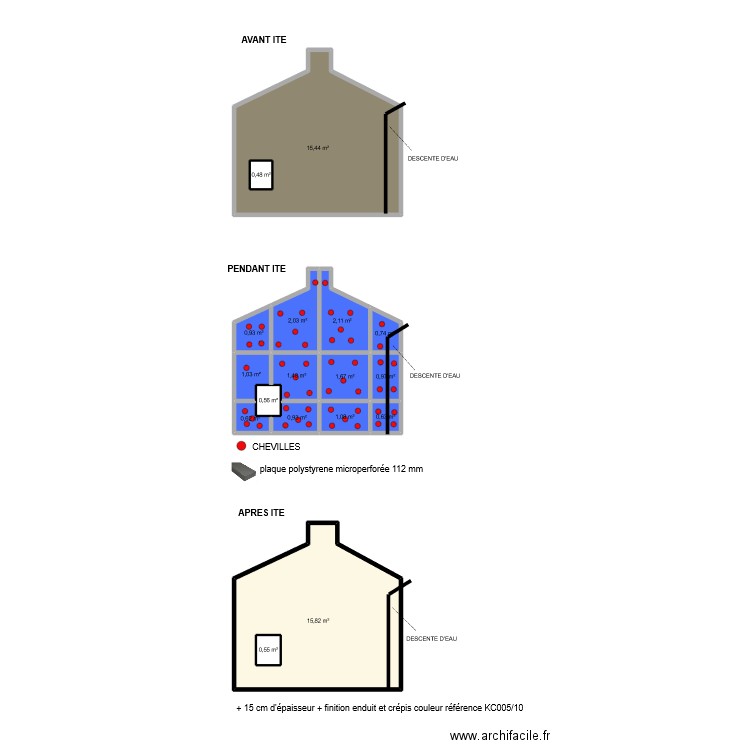 morice pignon. Plan de 17 pièces et 48 m2