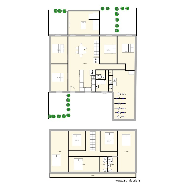 Orleans olivet colocation. Plan de 21 pièces et 240 m2
