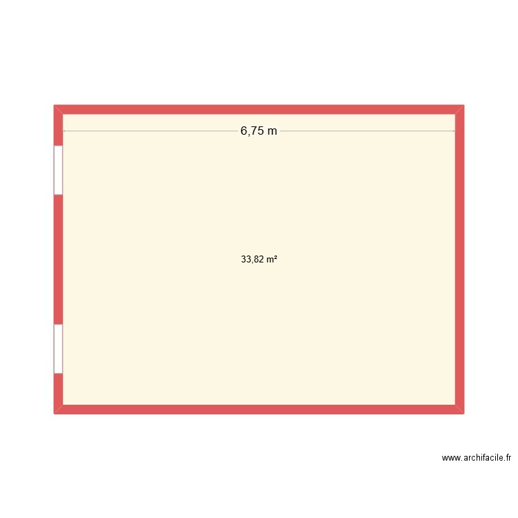 appart living deux. Plan de 1 pièce et 34 m2