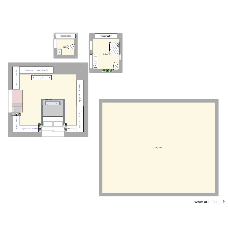 pieces-posibles. Plan de 0 pièce et 0 m2