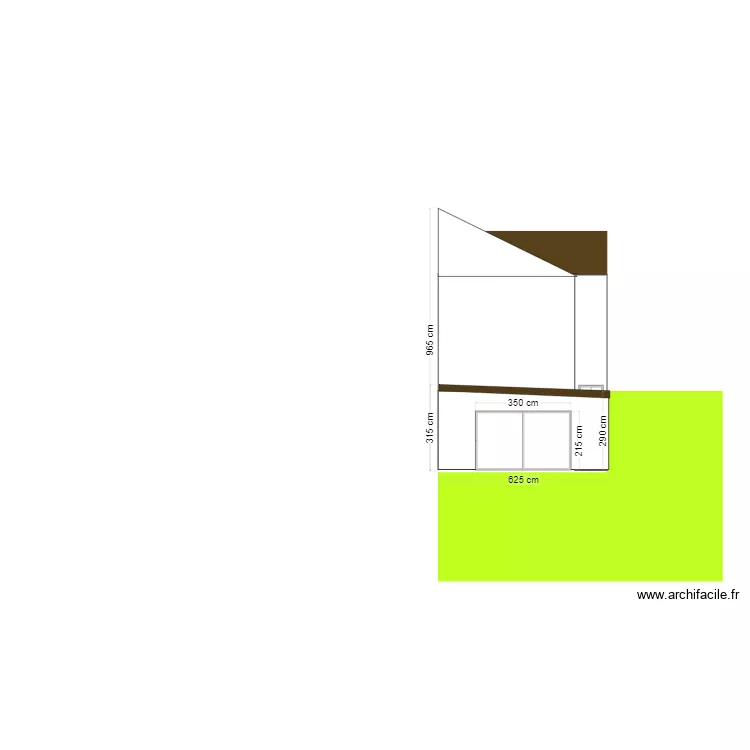 FACADE OUEST . Plan de 