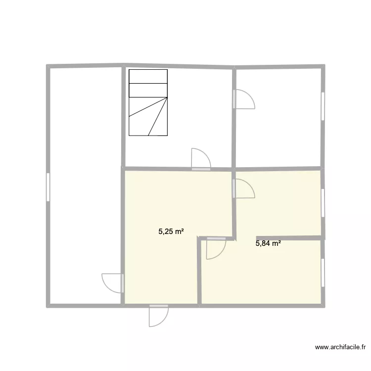2eme étage internat. Plan de 4 et 27 m² 2eme étage internat. Plan de 4 et 27 m²