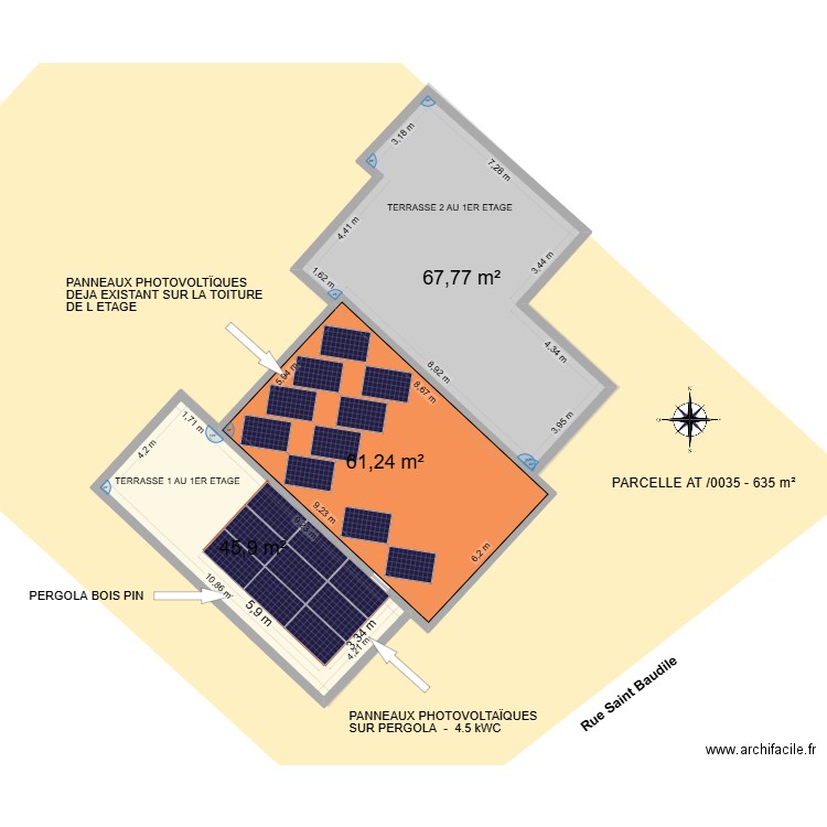 Plan de masse Dépalle. Plan de 4 pièces et 354 m2