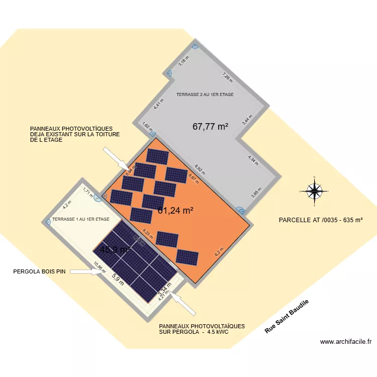 Plan de masse D&eacute;palle. Plan de 