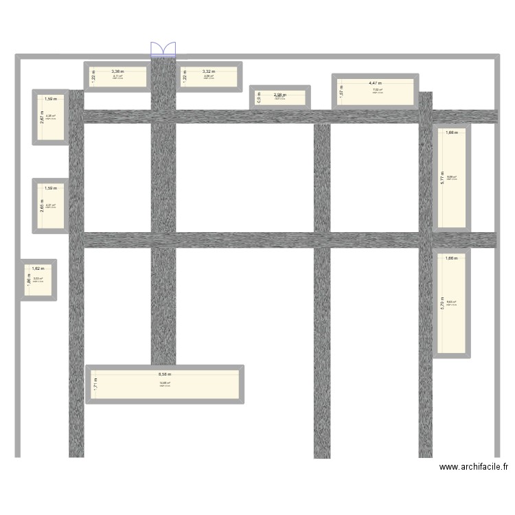 sofie. Plan de 10 pièces et 63 m2