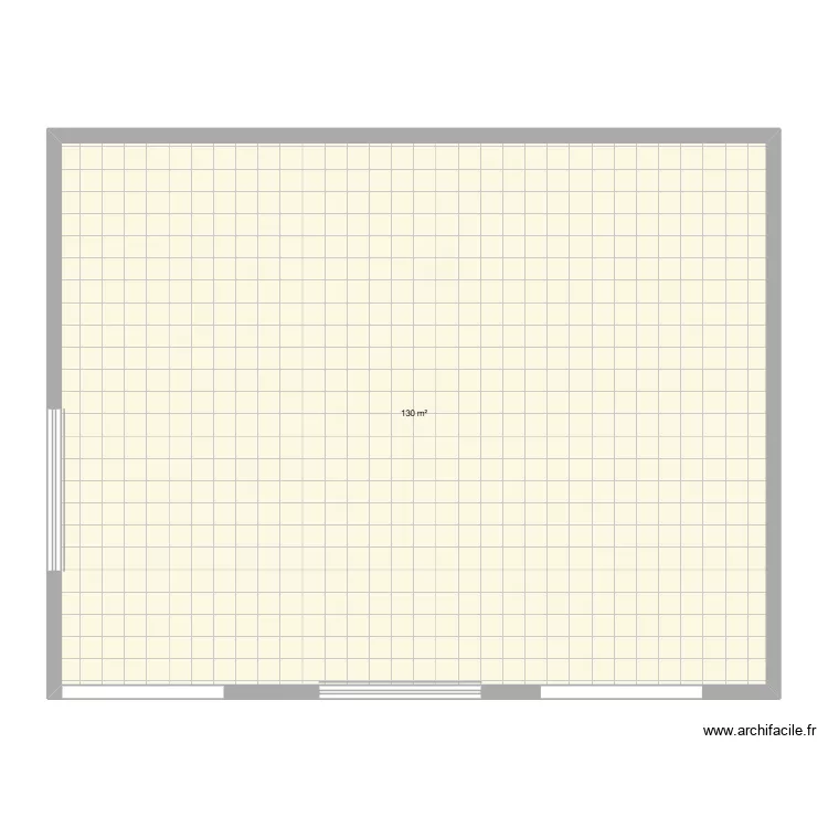 Sini glaces. Plan de 1  et 130 m²
