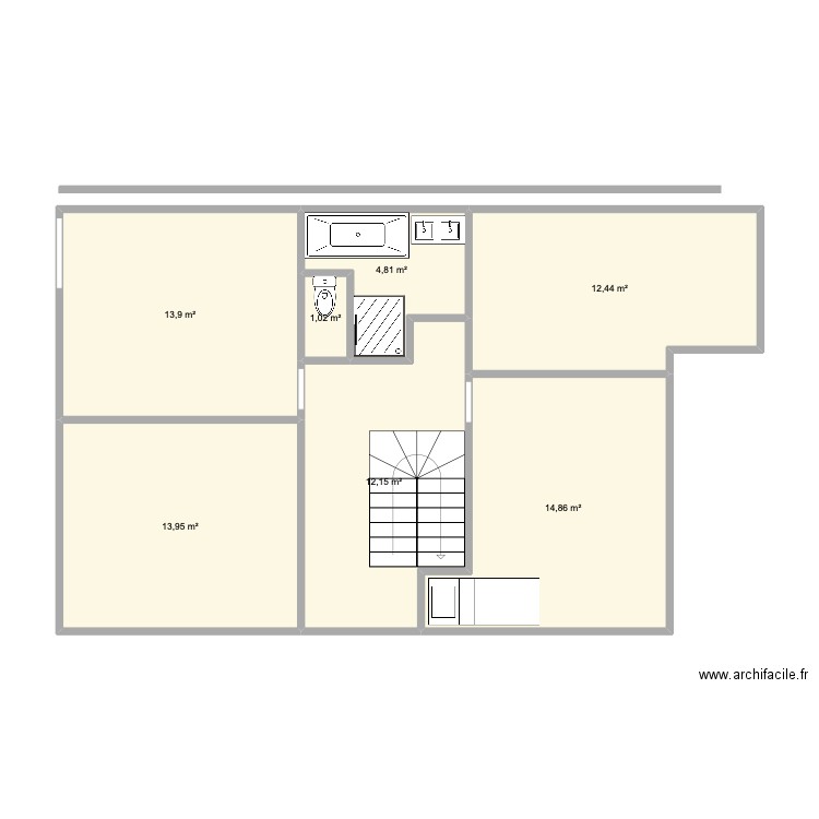 etage kell. Plan de 0 pièce et 0 m2