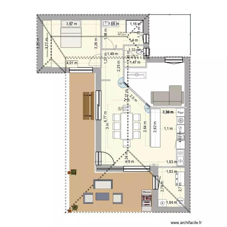 PLAN 1. Plan de 3 et 56 m² PLAN 1. Plan de 3 et 56 m²