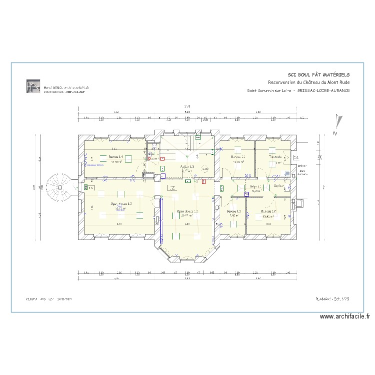 Plan Electrique R+1 Mont Rude APS 04. Plan de 0 pièce et 0 m2