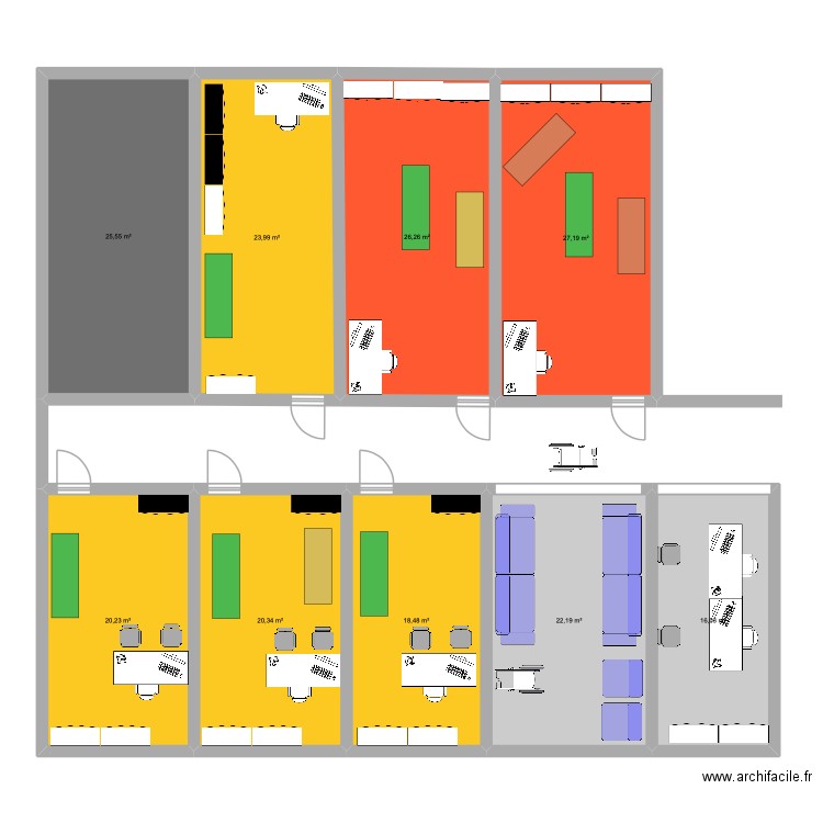 Rennes Ortho Sport. Plan de 9 pièces et 200 m2
