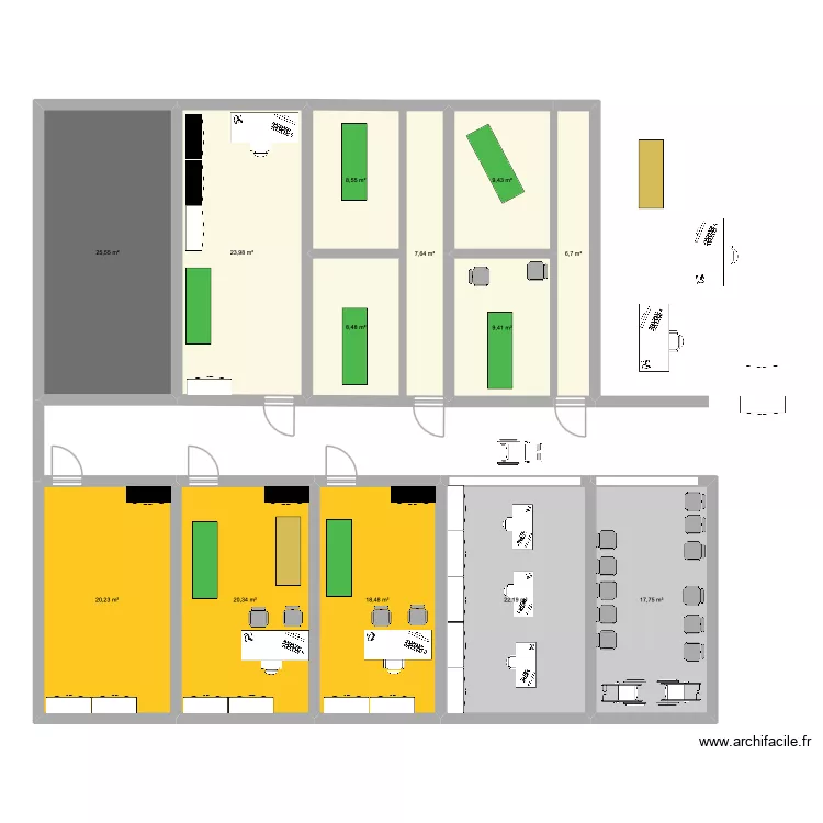 Rennes Ortho Sport. Plan de 13  et 199 m²