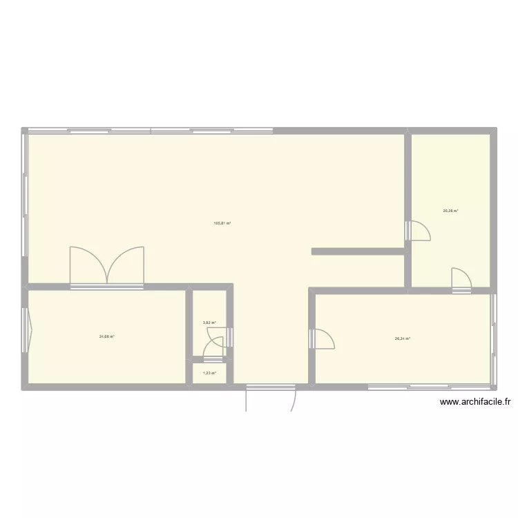 Maison Ressaix sans d&eacute;placer porte. Plan de 