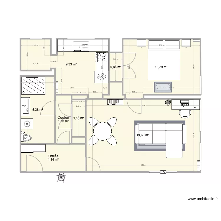 APPART BRETIGNY. Plan de 10 pièces et 53 m² APPART BRETIGNY. Plan de 10 pièces et 53 m²