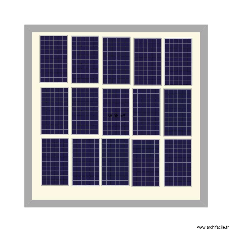 vaille. Plan de 1  et 36 m²