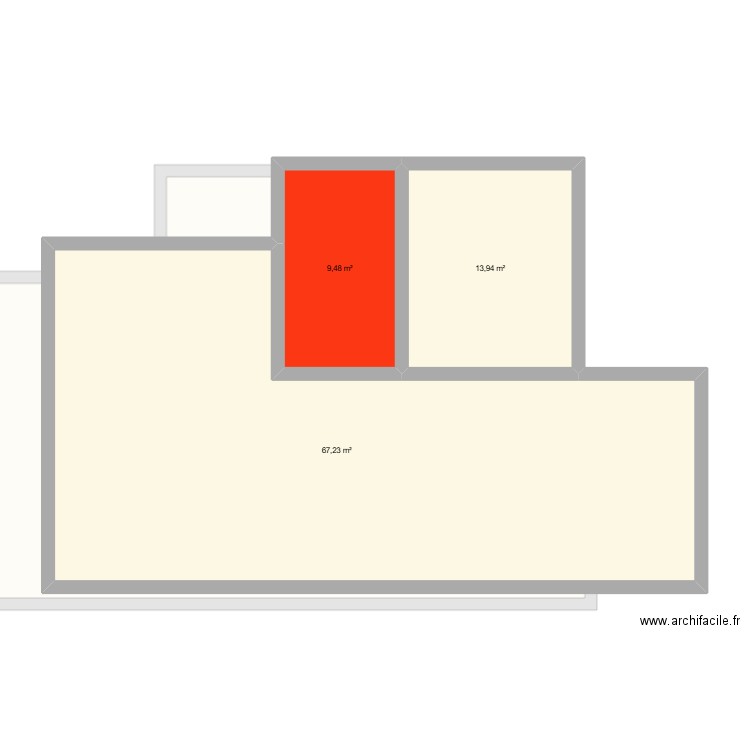 Debache. Plan de 4 pièces et 189 m2