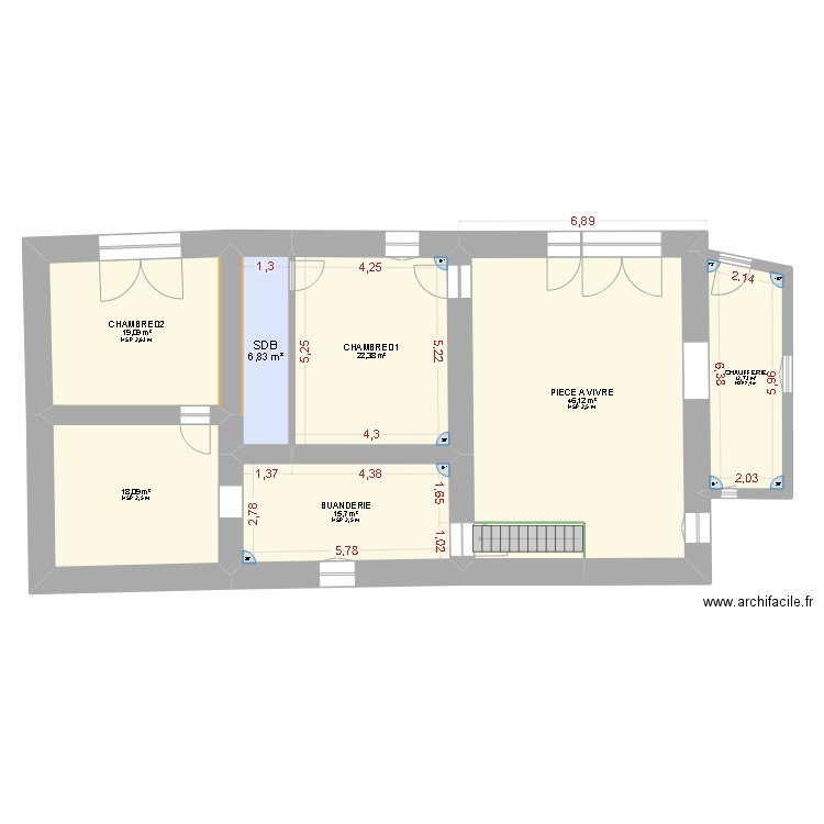 MAISON_jev02. Plan de 8 pièces et 144 m2