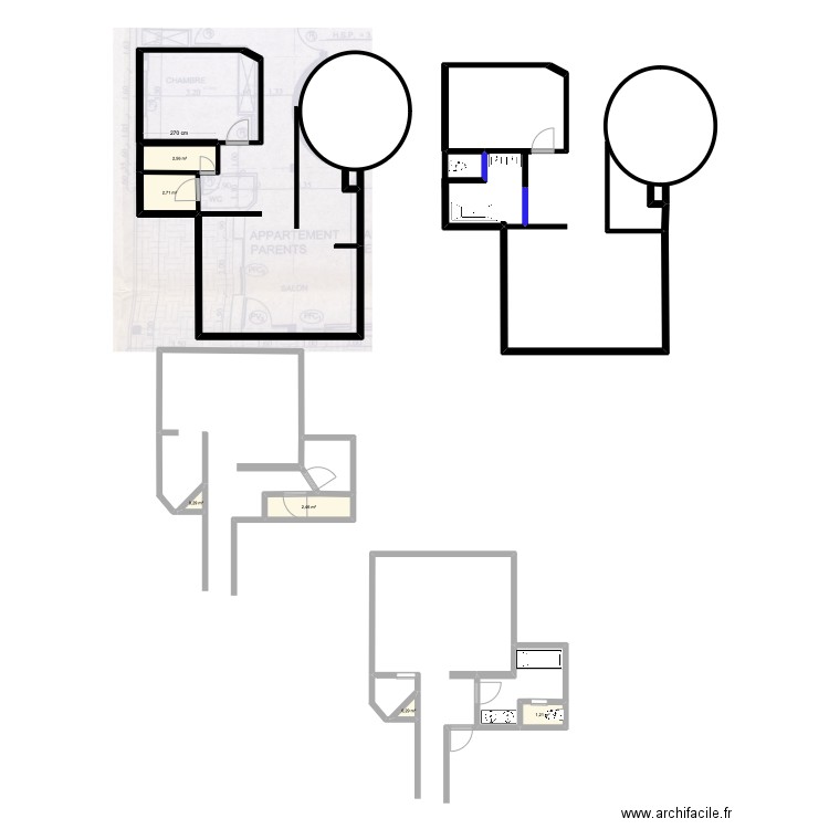 mes. Plan de 6 pièces et 10 m2