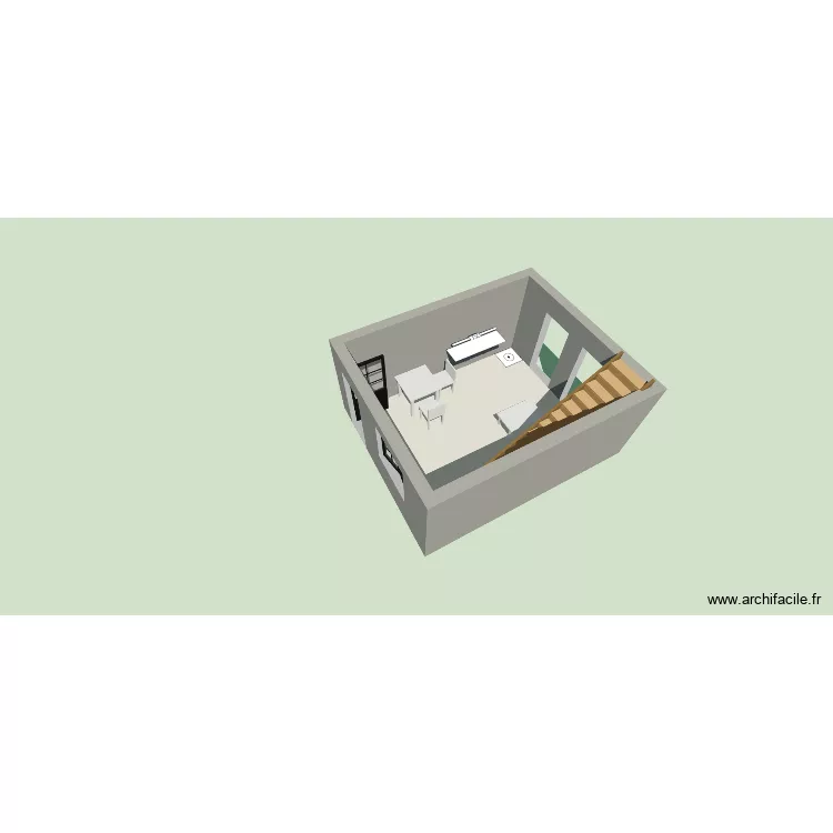 appartement. Plan de 1  et 20 m²