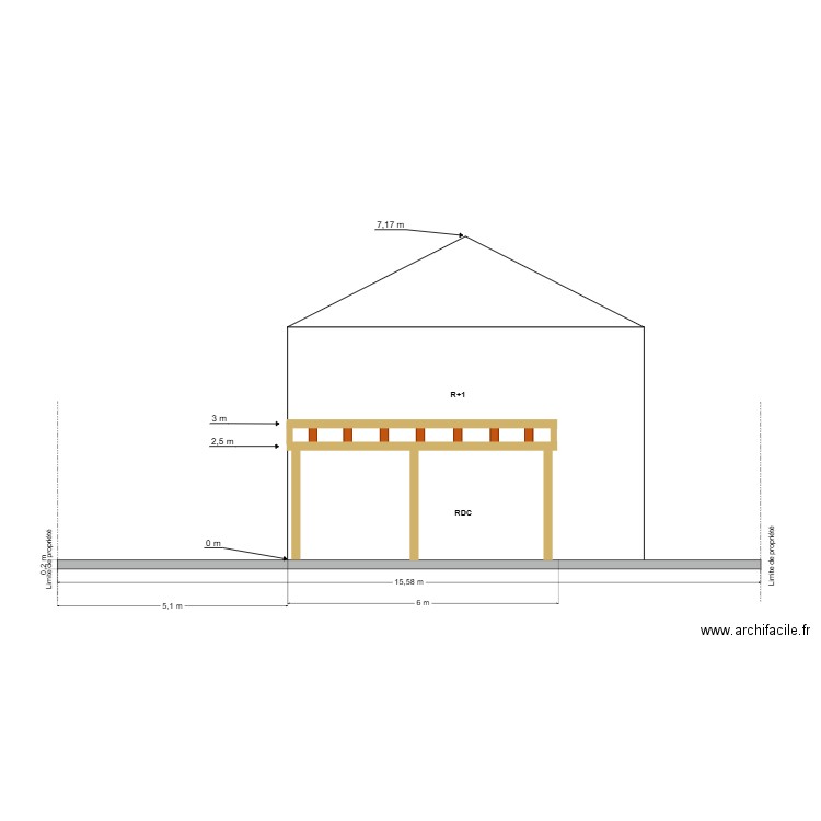 Carport vue ouest. Plan de 0 pièce et 0 m2