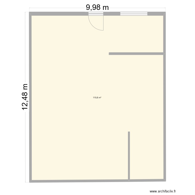plan2. Plan de 1 pièce et 116 m2