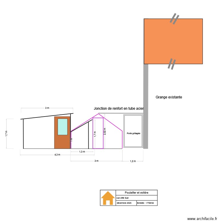 Poulailler Sud. Plan de 0 pièce et 0 m2