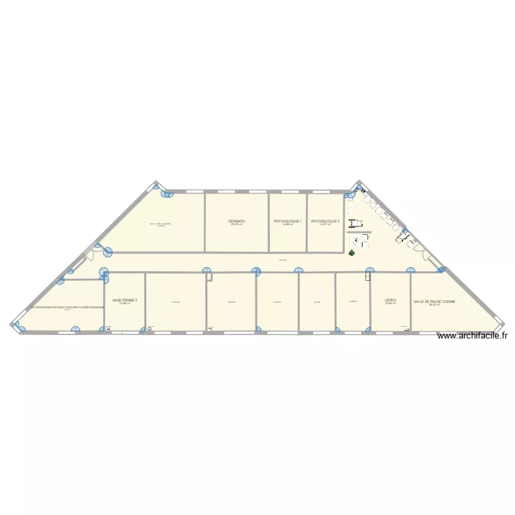 Jouy RDC 361 Surfaces et attributions V2. Plan de 