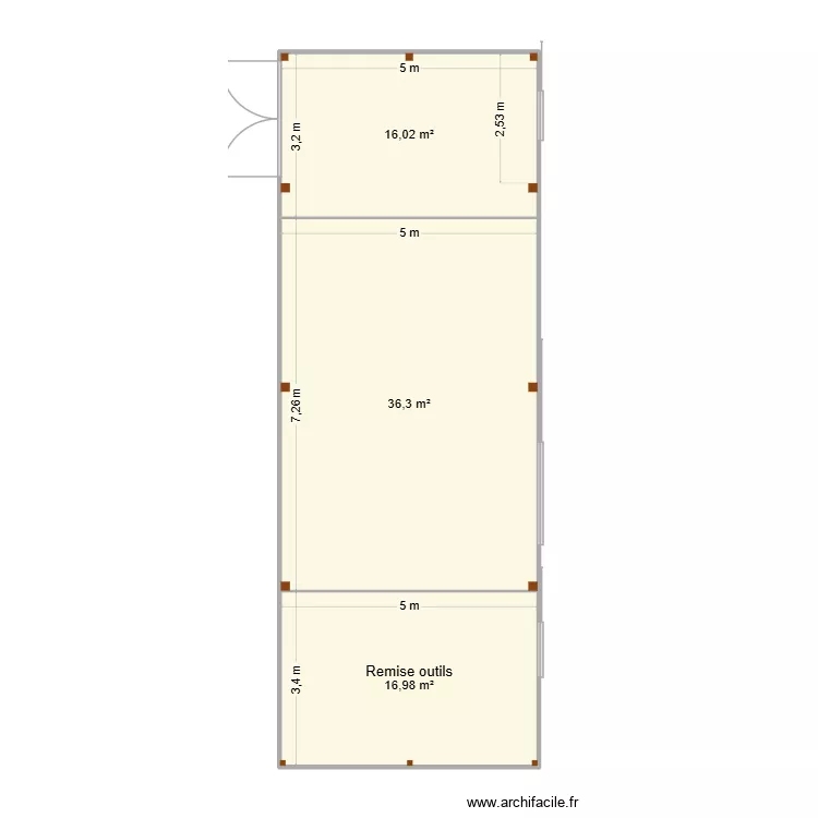 Hangar_Le Jardin de la Maison Rouge_Monnaie_V4. Plan de 3  et 69 m²