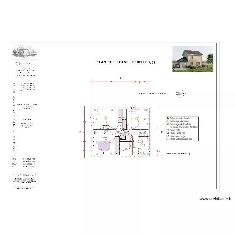 IMPLANT GUILLOT CATHELIN ETAGE. Plan de 