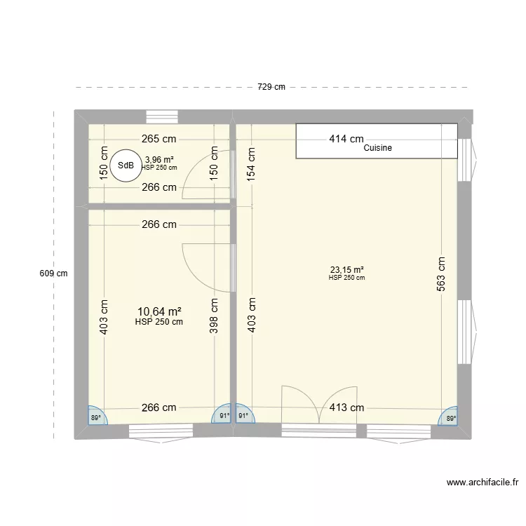 3 CONTAINERS 1 CH. Plan de 3 CONTAINERS 1 CH. Plan de