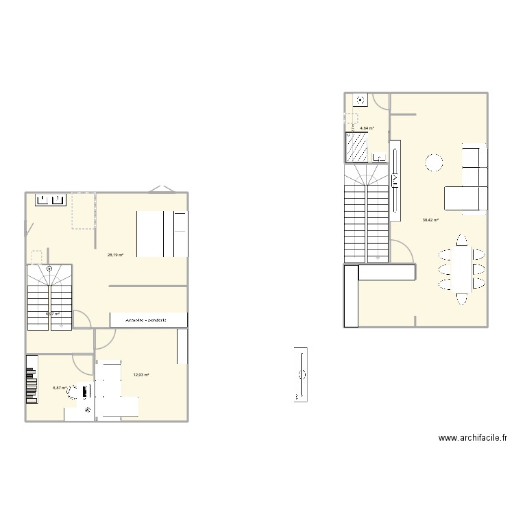 Maison plan 1. Plan de 6 pièces et 98 m2